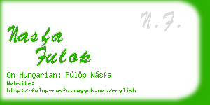 nasfa fulop business card