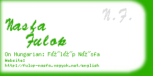 nasfa fulop business card